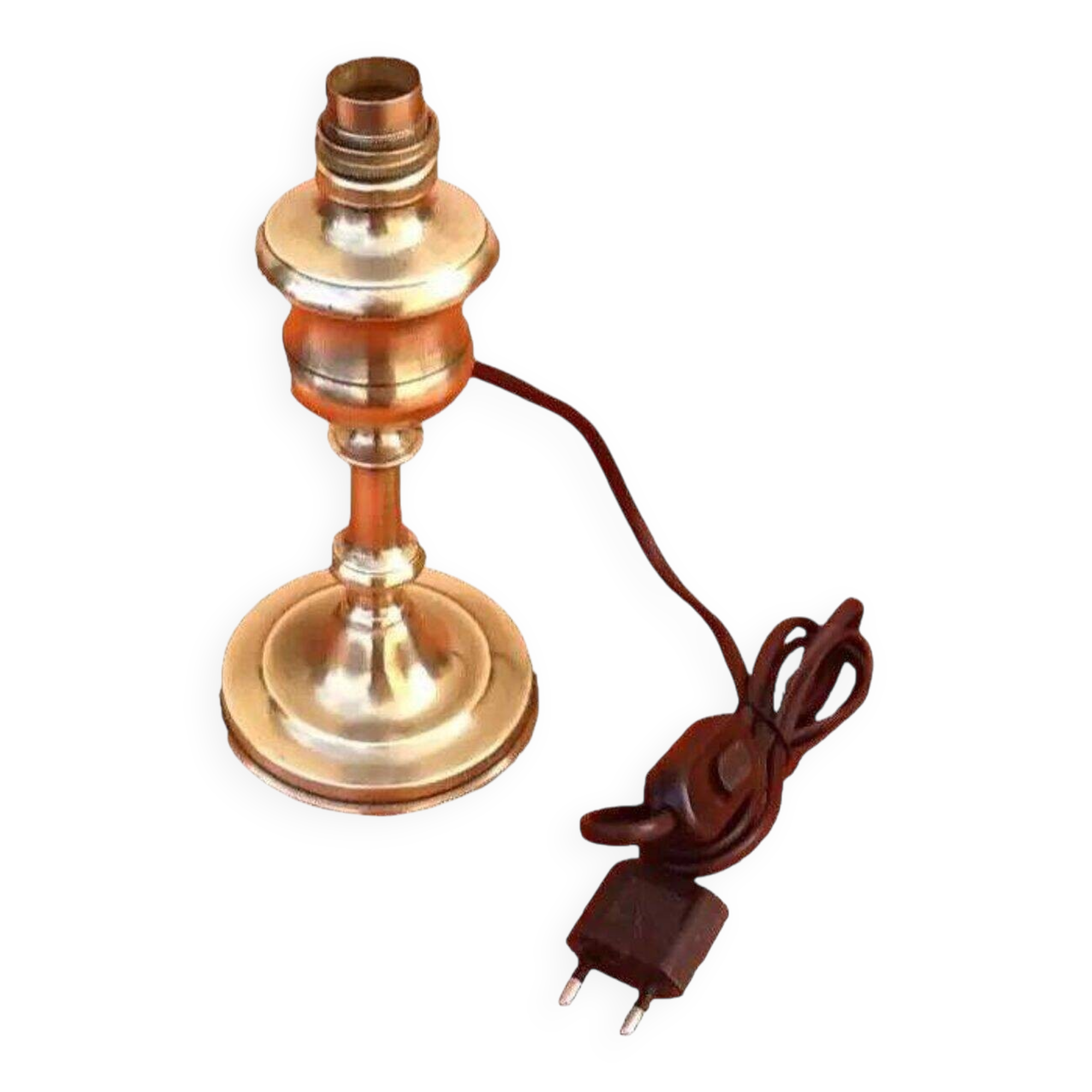 Antique gilt bronze lamp base