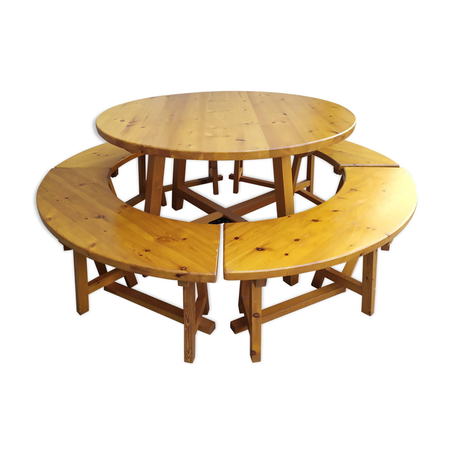Table et banc châlet de montagne