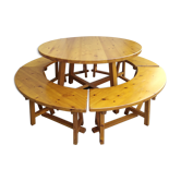 Table et banc châlet de montagne