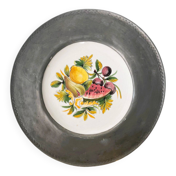 Plate decoration tin and porcelain Bassano