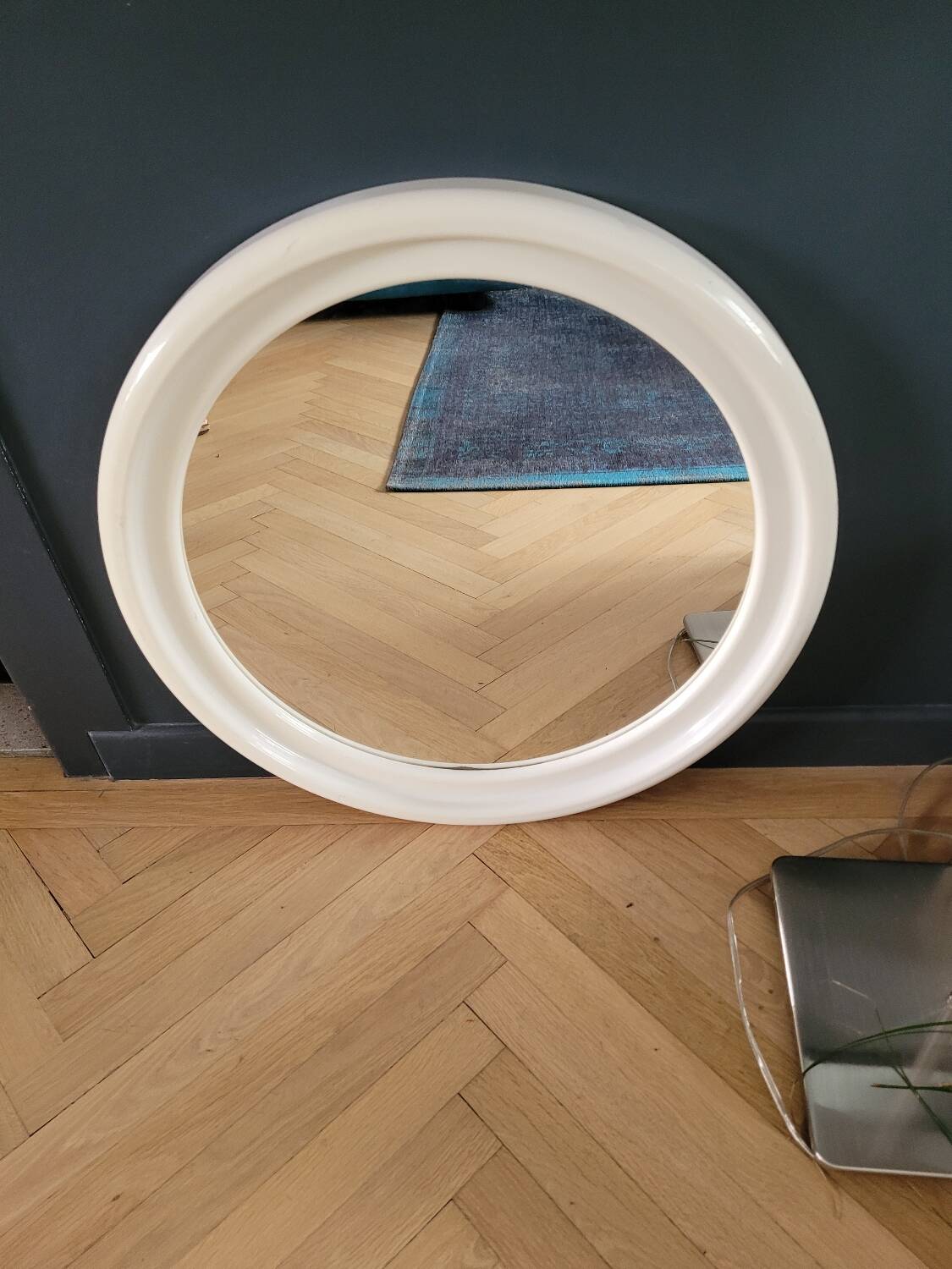 Vintage round plastic mirror