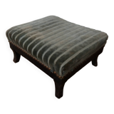 Wooden and velvet footrest