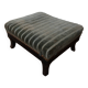 Wooden and velvet footrest