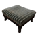 Wooden and velvet footrest