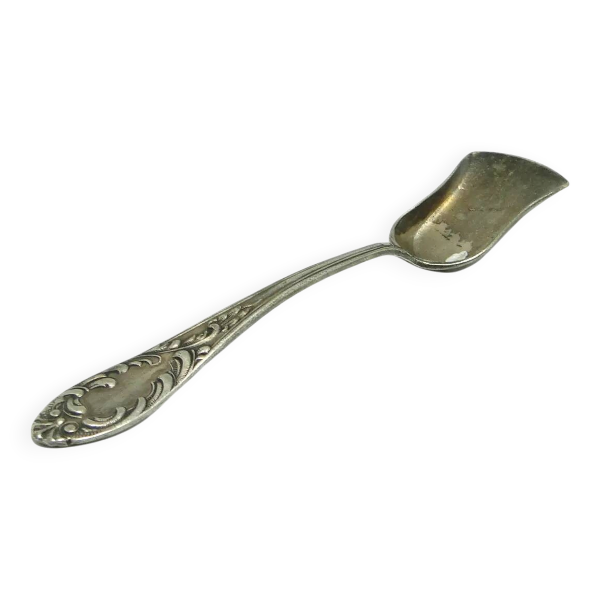 Sugar spoon, Art Nouveau / Art Deco, brass, Poland, 1920s.