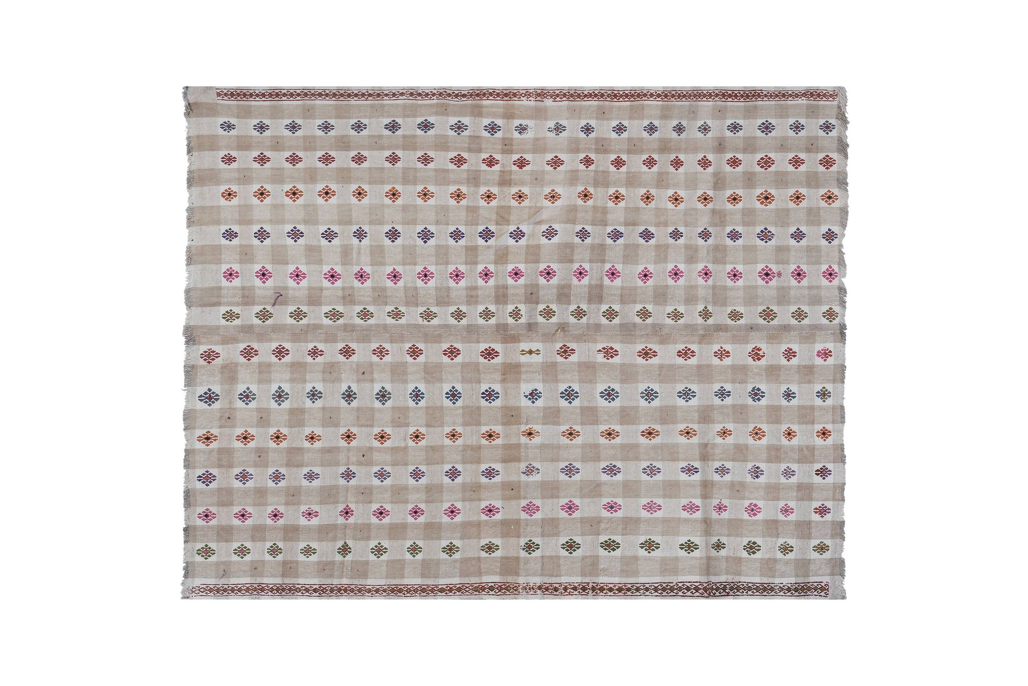 Vintage Turkish Oushak Rug Handwoven 183x250 cm