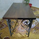 Table basse fer forgé et bois