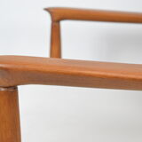 Fauteuil vintage GFM-64 de E.Homa, années 60, velours argenté gris
