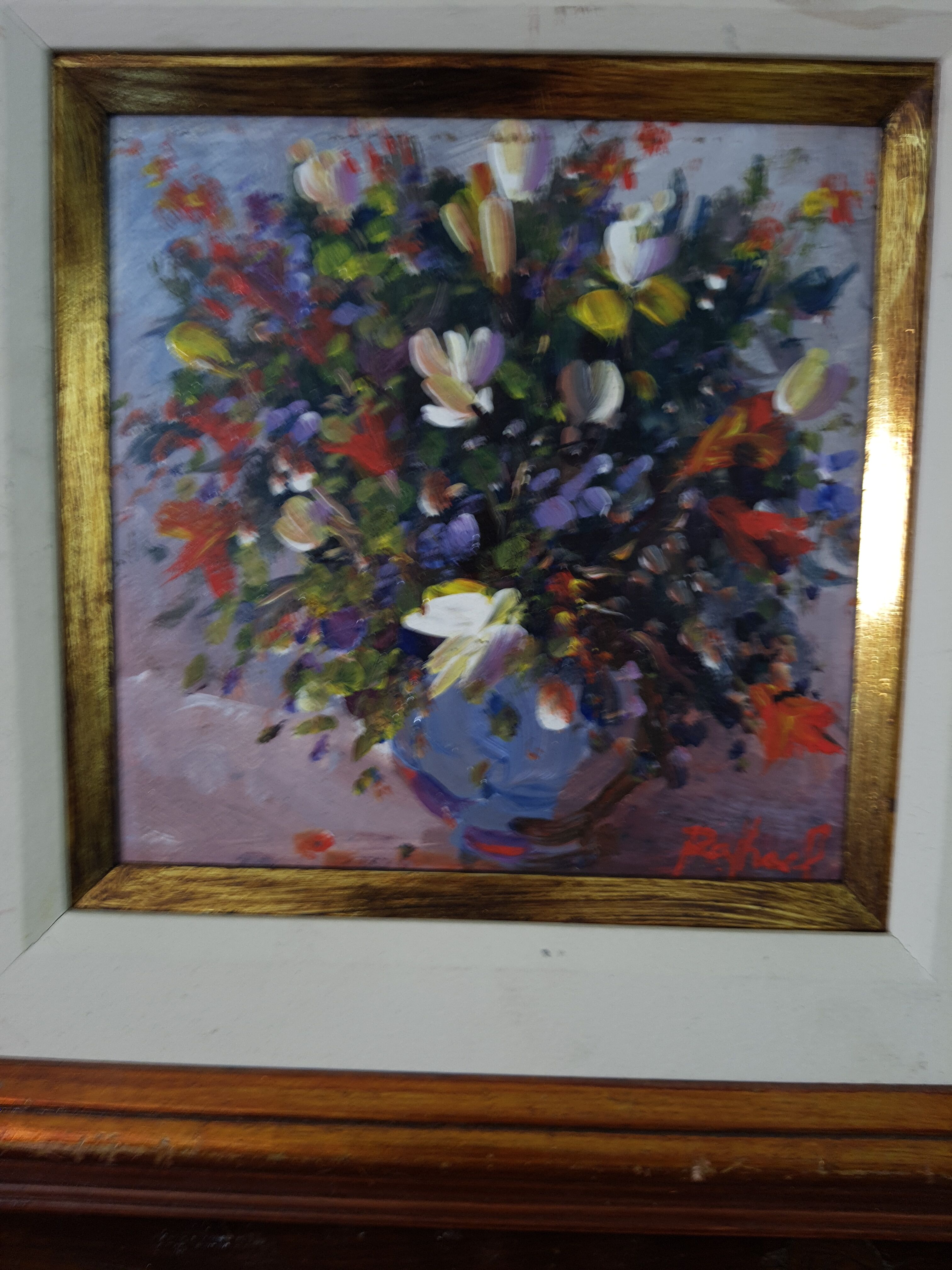 Painting bouquet of flowers