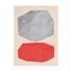 Abstract painting - 30x40cm - red and silver painting - B 262 - signed Eawy
