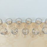 Set of 11 drip glasses