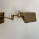Vintage adjustable wall lamp, solid brass, France 1970