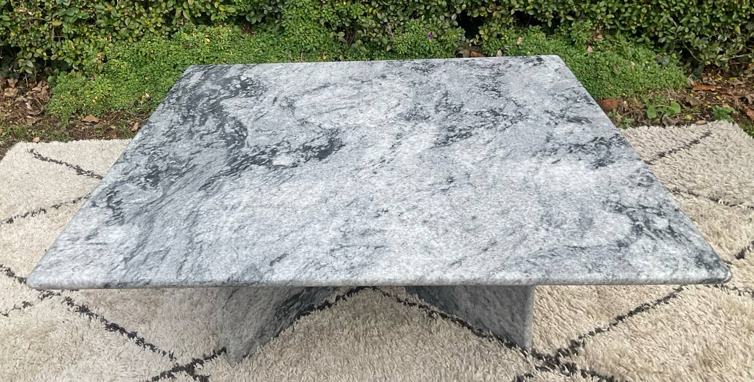 Vintage square marble coffee table from the 70s-80s.
