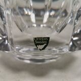 A crystal glass bowl, designed by Lars Hellsten for Orrefors Sweden 1980s