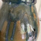 Flamed glazed jar
