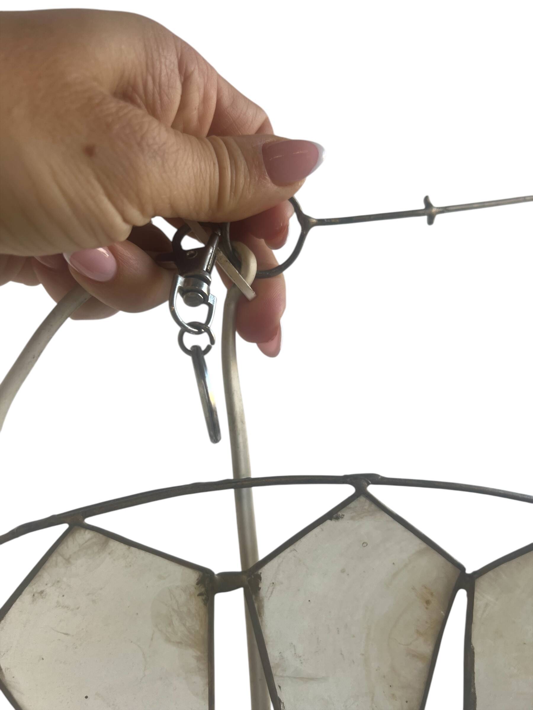 Lustre / lampe murale vintage coquille capiz