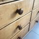 Vintage solid pine English trade counter furniture