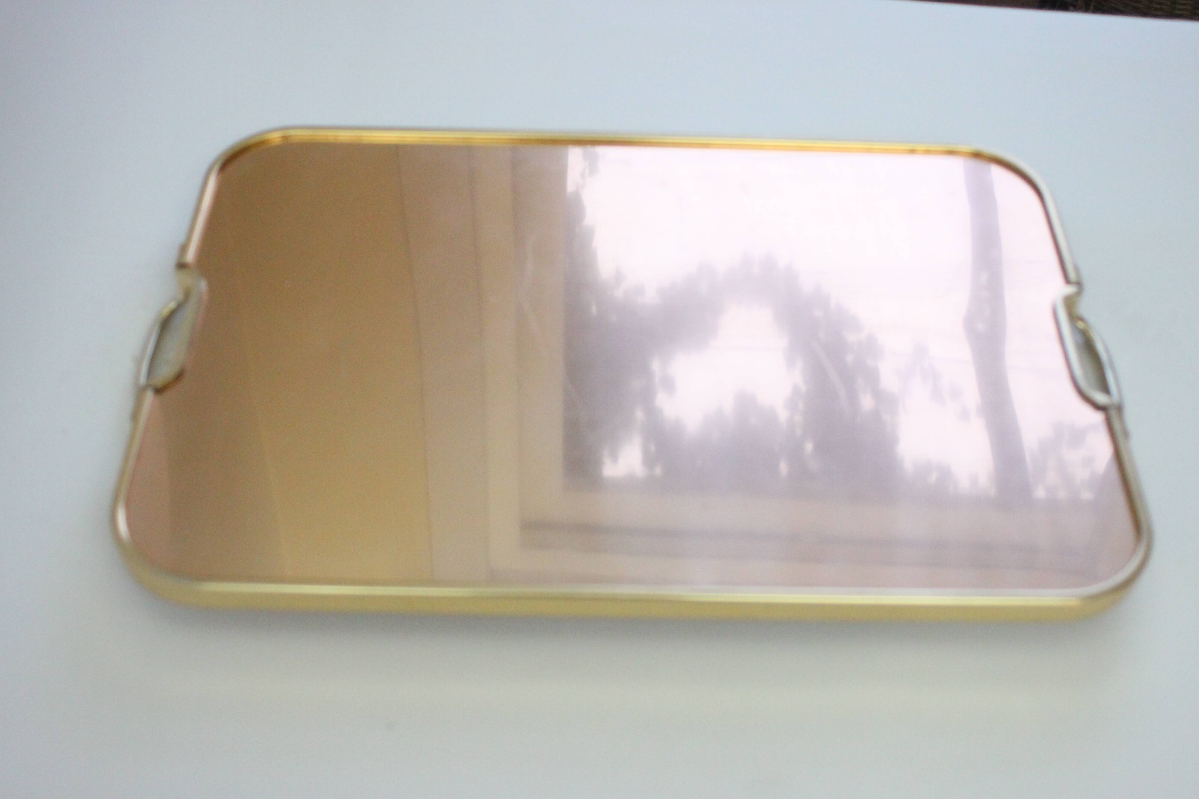 Kaymet Rose gold colored aluminum tray, UK 1970s