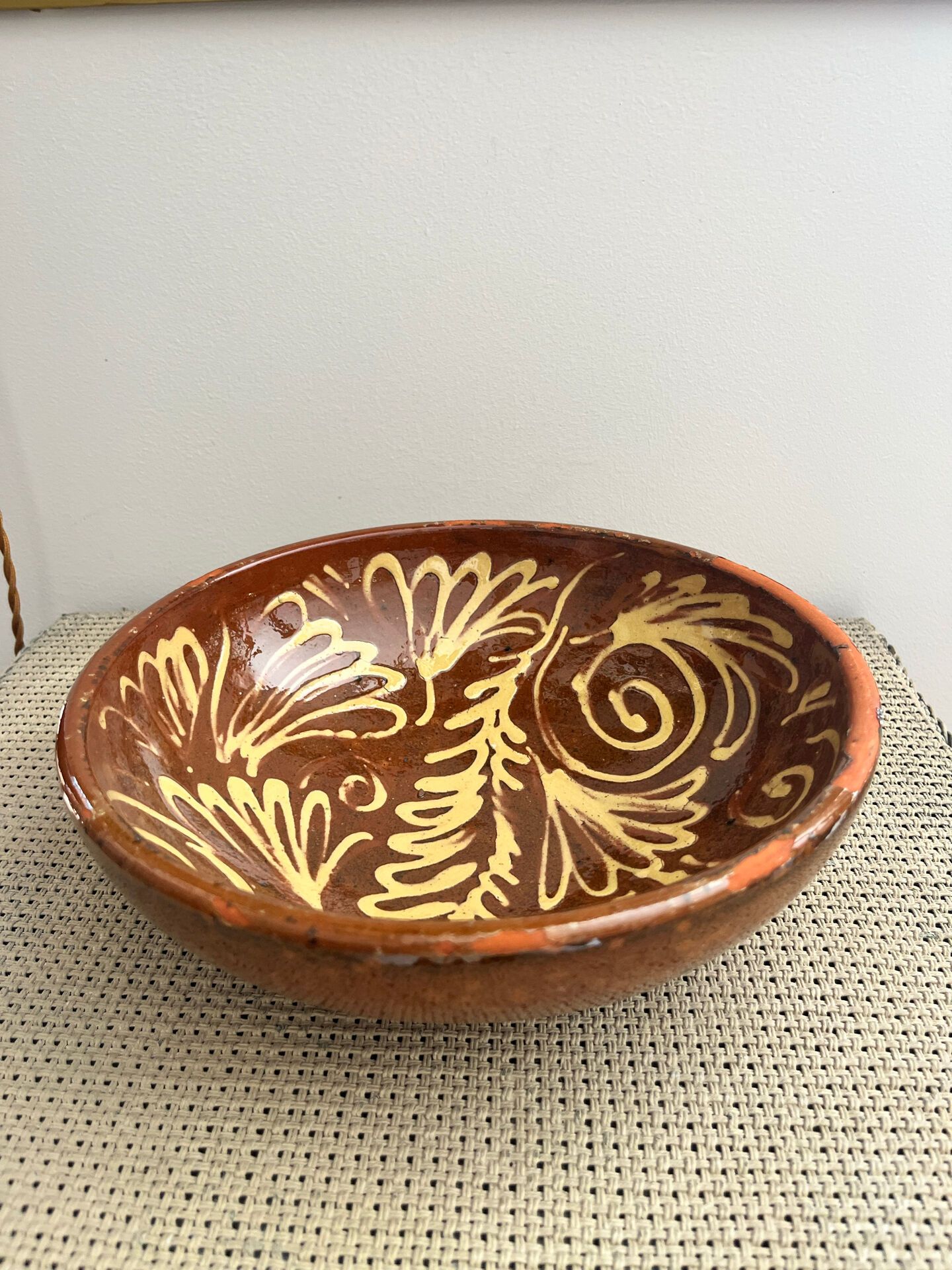 Glazed terracotta salad bowl