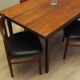 Set of four teak chairs, Danish design, 1960s, manufacture: Bruno Hansen, d