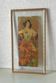 Mucha illustration on glass in a gilded frame