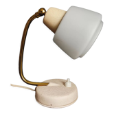 Small table lamp in metal and vintage opaline