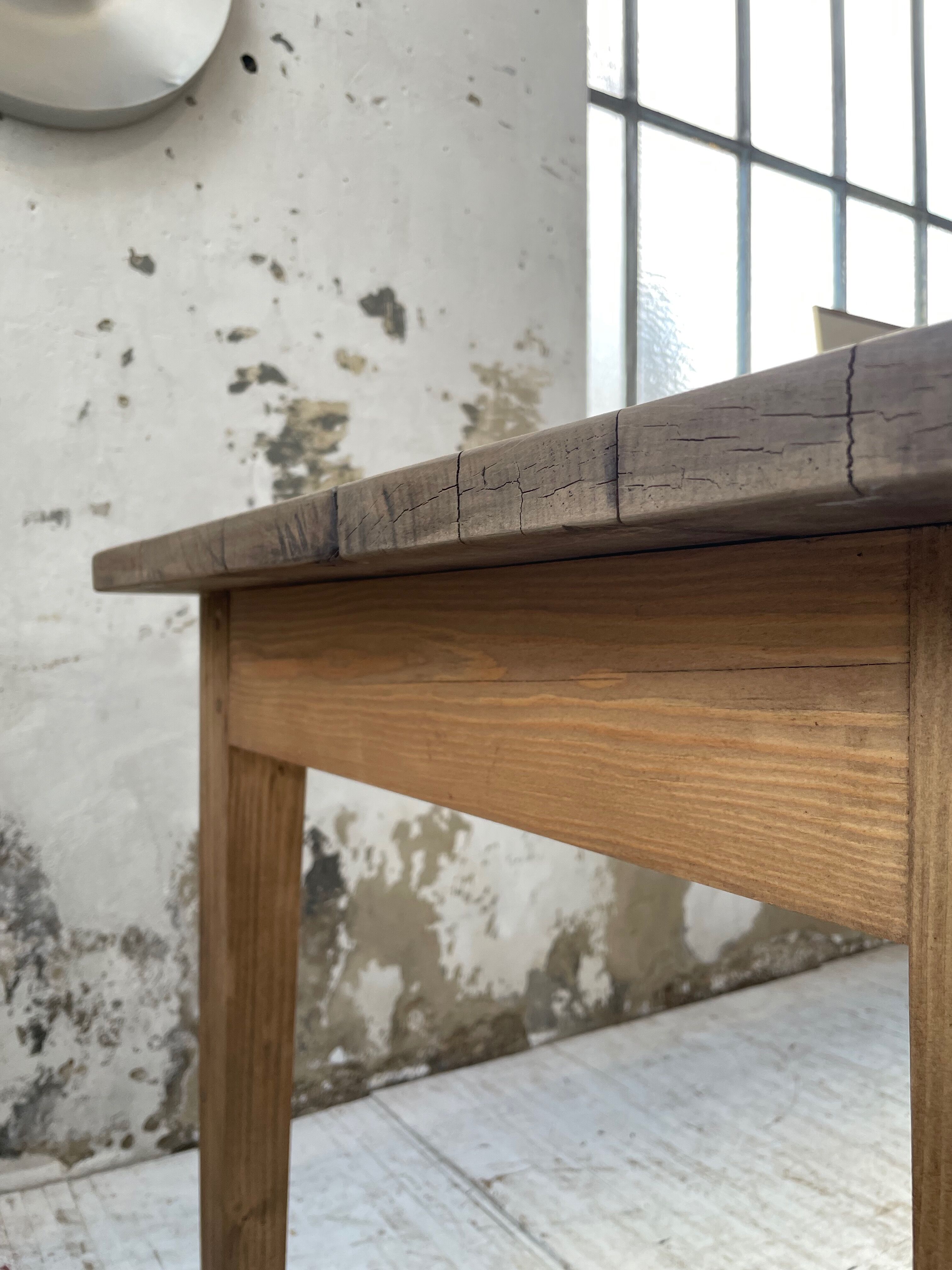 XL farmhouse table in beech and pine 3m