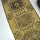 Yellow & Brown Turkish Wool Rug sku 2223