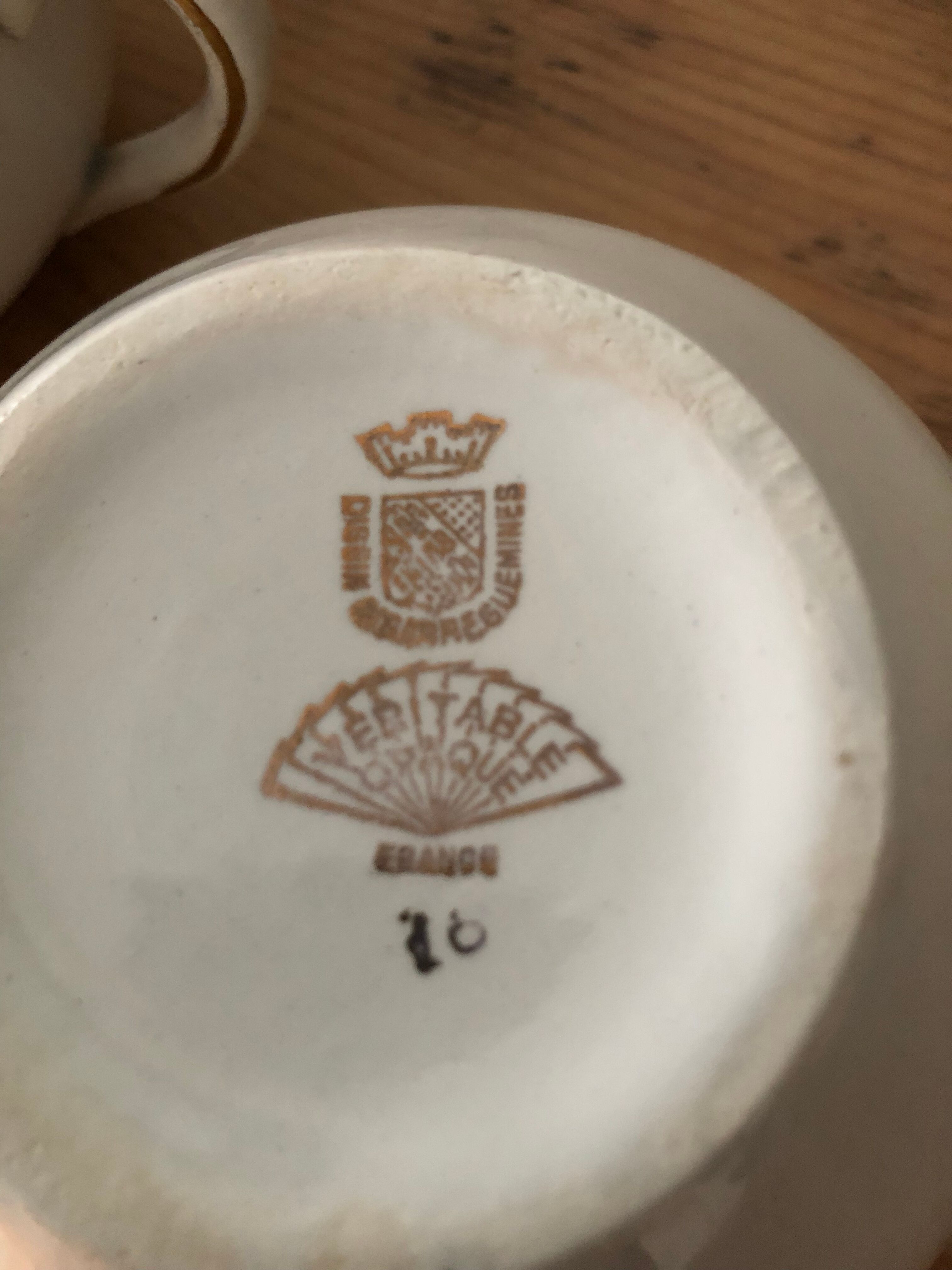 2 large Sarreguemines cups