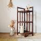 Vintage rattan corner shelf - antique bookcase