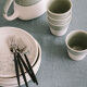 Washed linen tablecloth Celadon