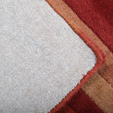 Hand woven traditional striped rug, wool red area rug- 200x290cm