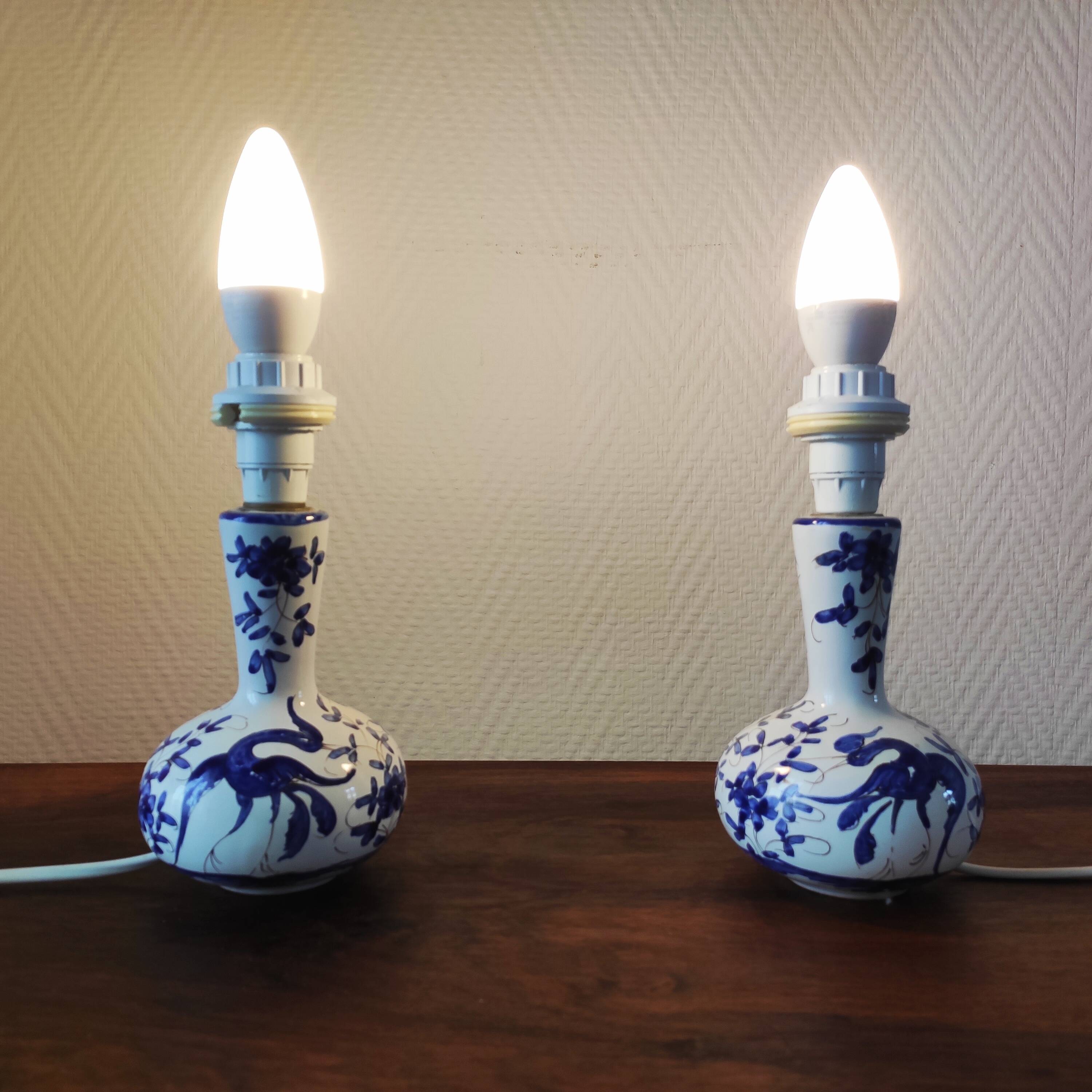 Pair of vintage lamp bases from Martres Tolosane