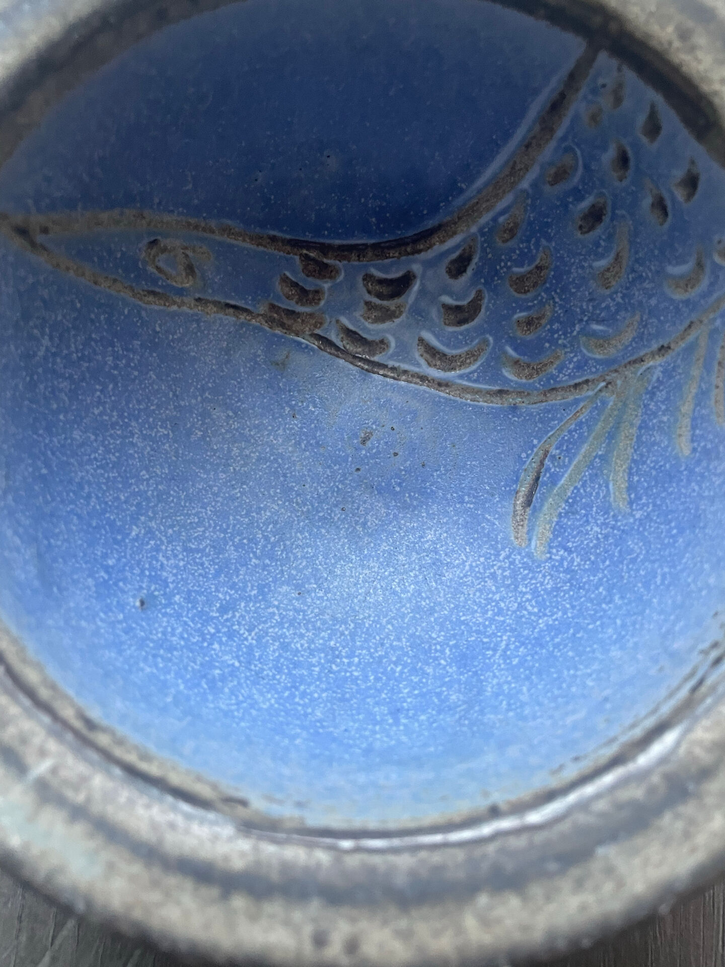 Bowl / ceramic dish agnès escala – fish decor – vallauris 60s