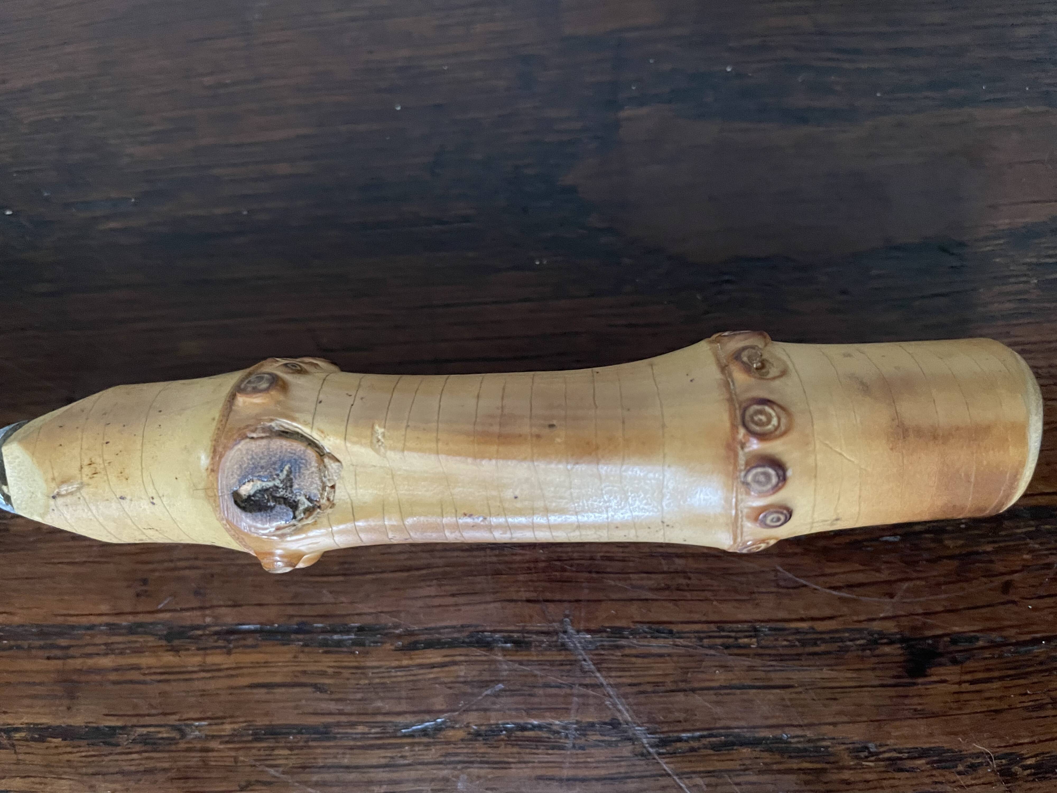 Bamboo handle cheese knife
