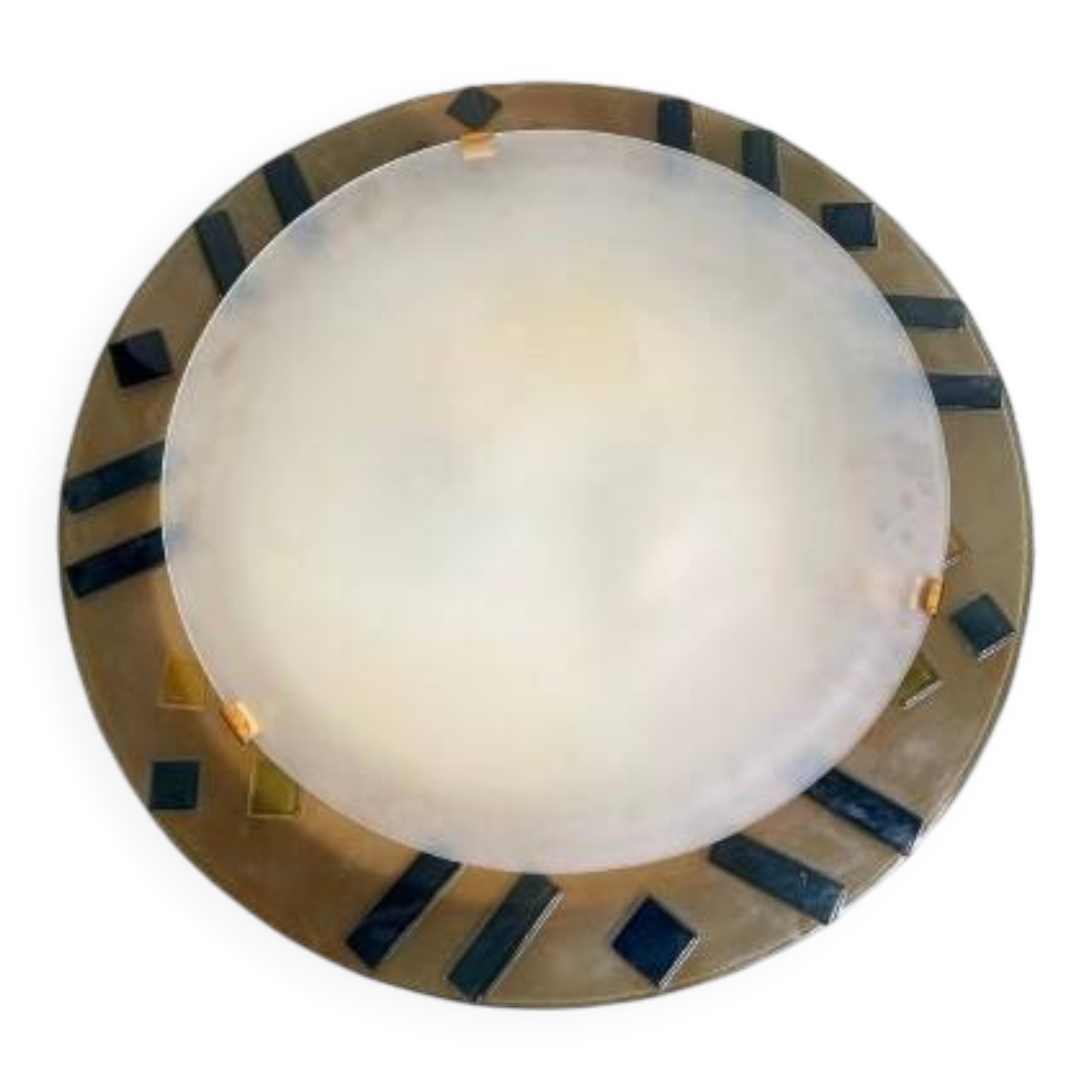 Wall/ceiling light in colored glass