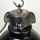 Industrial Bauhaus Black Enamel Pendant Lamp, 1930s
