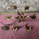Lustre bronze doré 6 bougies annees 100