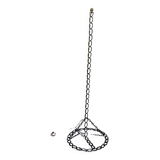 Vintage floor lamp from the 50s in blackened iron in the shape of a chain
