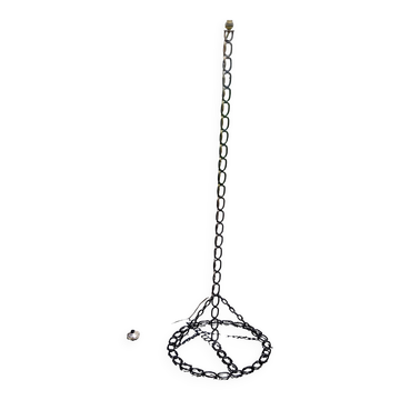 Lampadaire vintage des années 50 en fer noirci en forme de chaîne