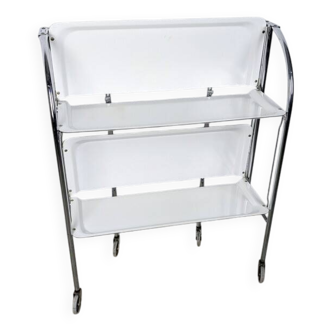 Vintage folding dessert trolley on wheels