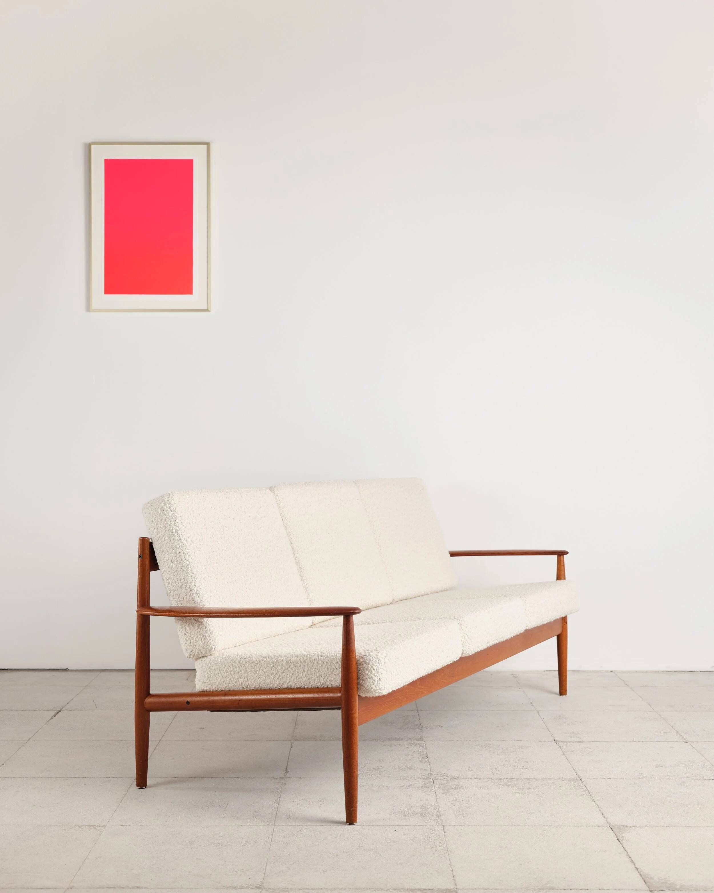 Three-seater sofa model 118 in teak by Grete Jalk, Denmark, 1950s.