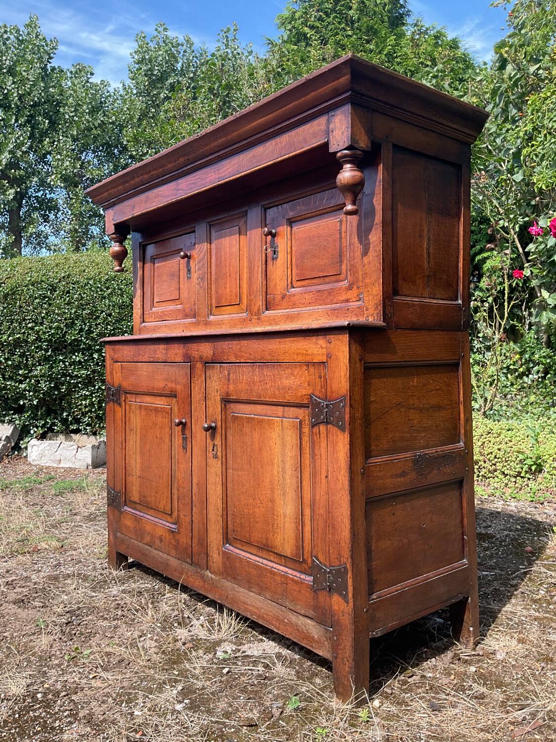 Old 18th century 2-part solid oak dresser