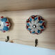 Wall-mounted key holder wooden shelf