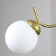 Italian Mid-century Brass and Opaline Glass Chandelier