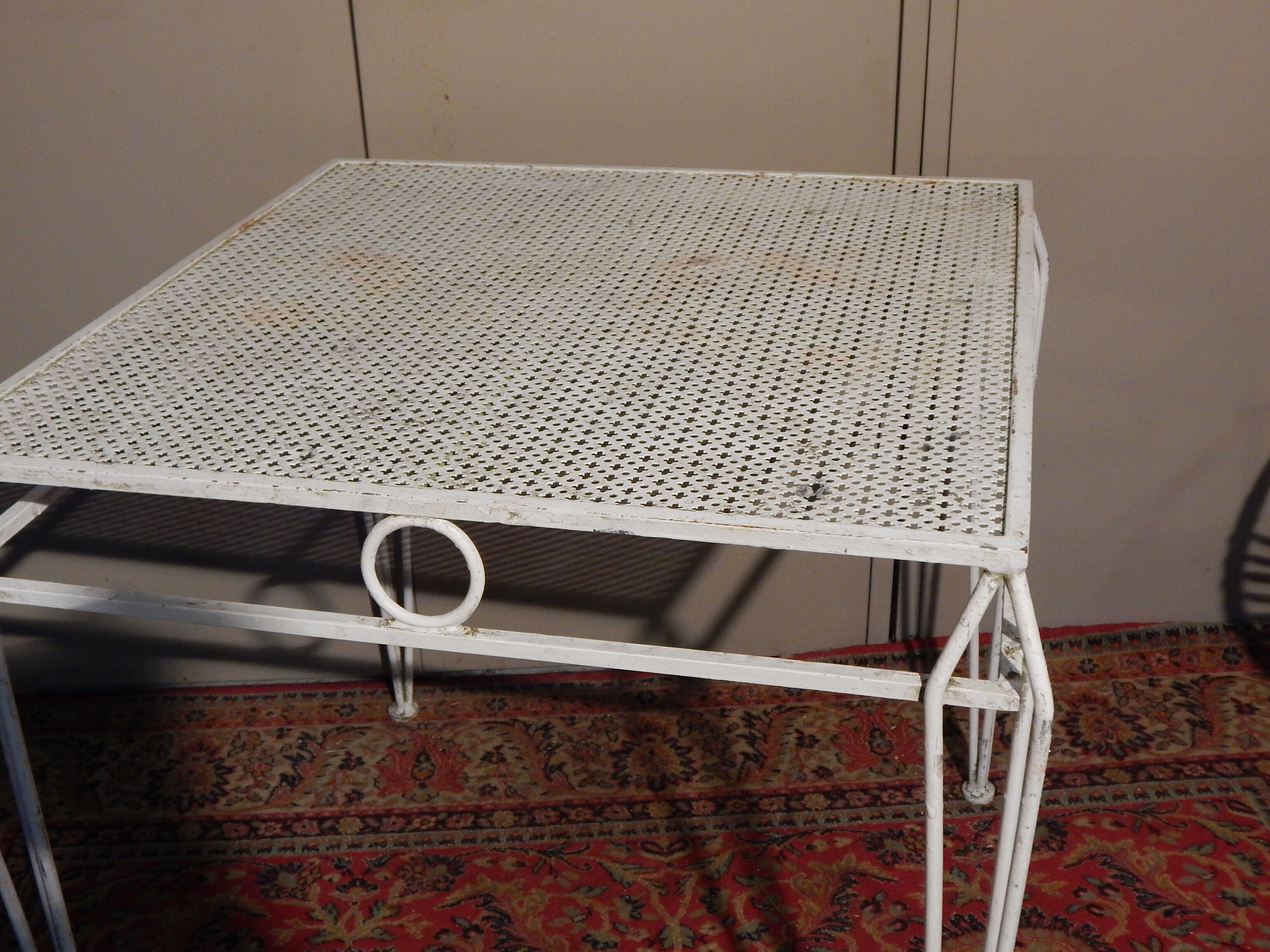 Mategot design garden table metal, 50/60