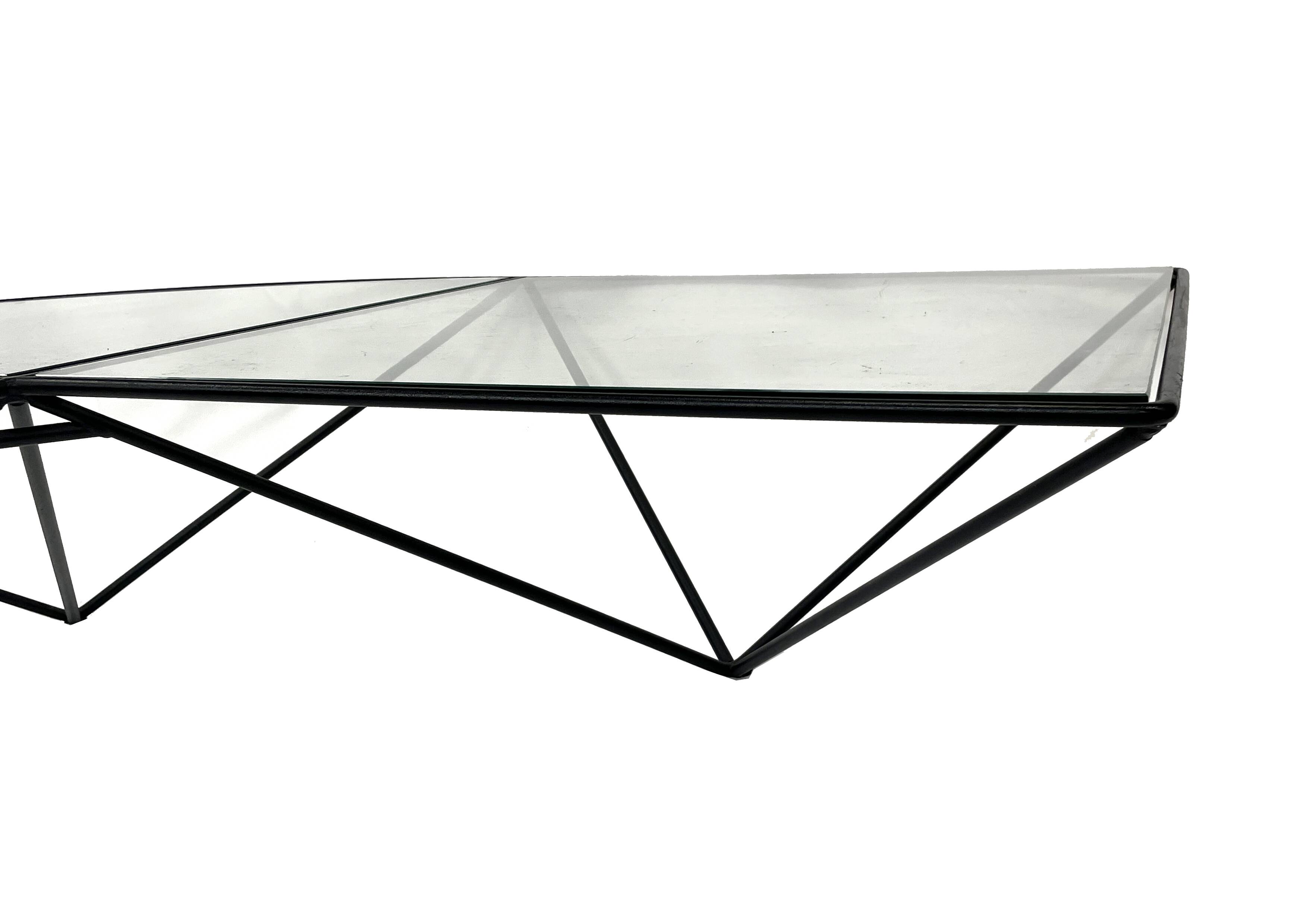 Vintage 80s steel wire coffee table eclectic design