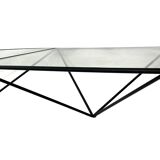 Vintage 80s steel wire coffee table eclectic design