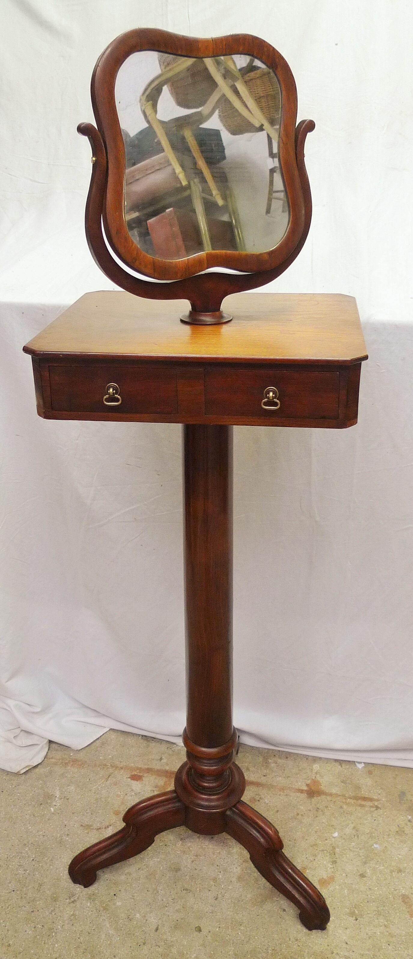 Mahogany barber 19th century