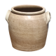 Old grease pot or confit in glazed rustic sandstone vase storage pencils brushes kitchen